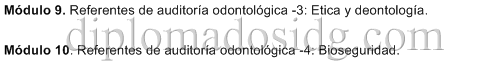 referentes de auditoria odontologica estomatologica etica deontologia bioseguridad evaluacion de servicios salud